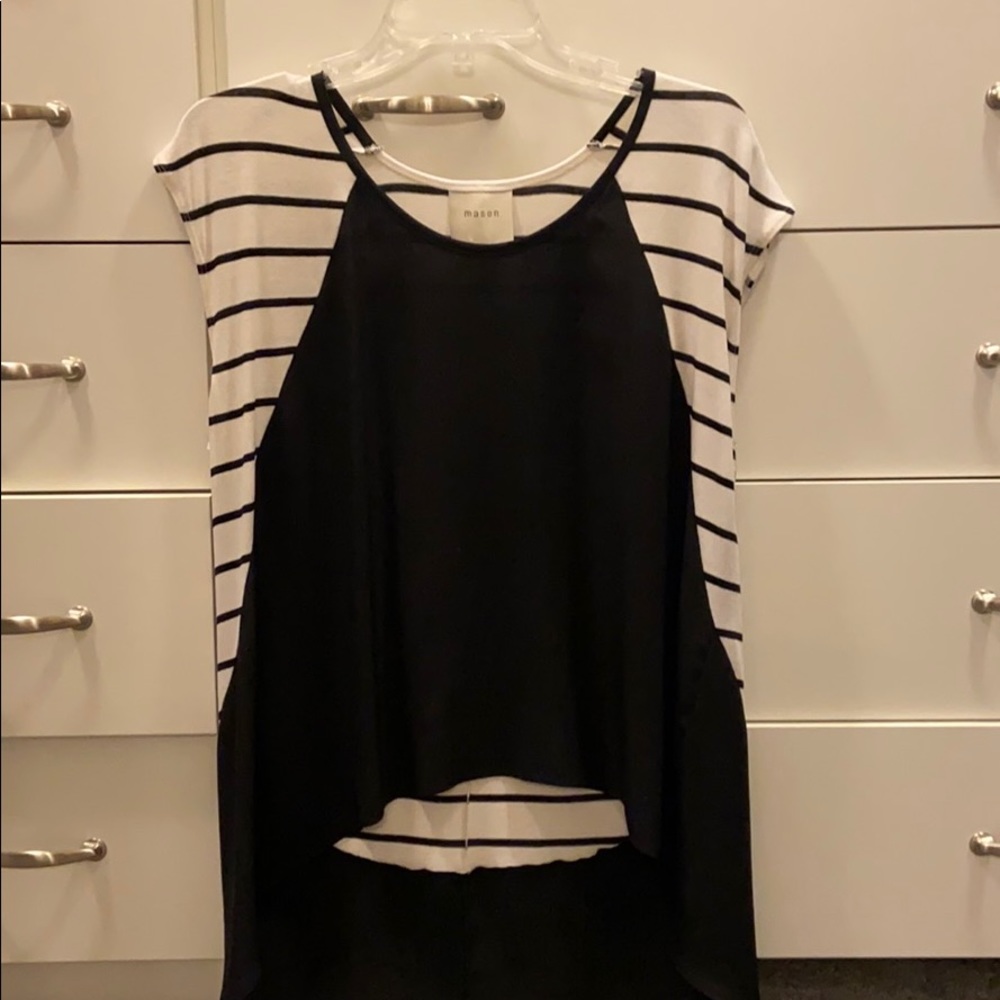 Black and White stripped Blouse